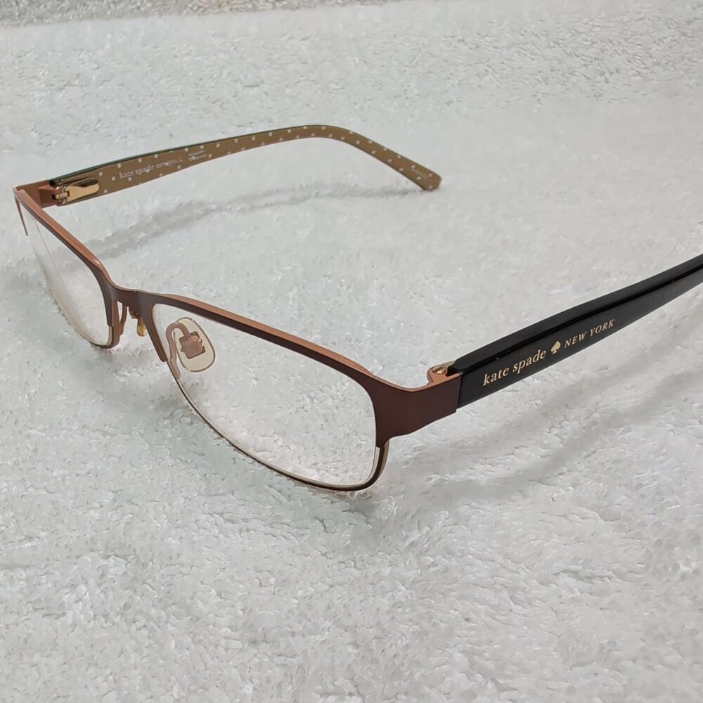Kate Spade Eyeglasses Ambrosette Bronze Tortoise Brown Polka Dot 54 17 135 - Picture 3 of 6